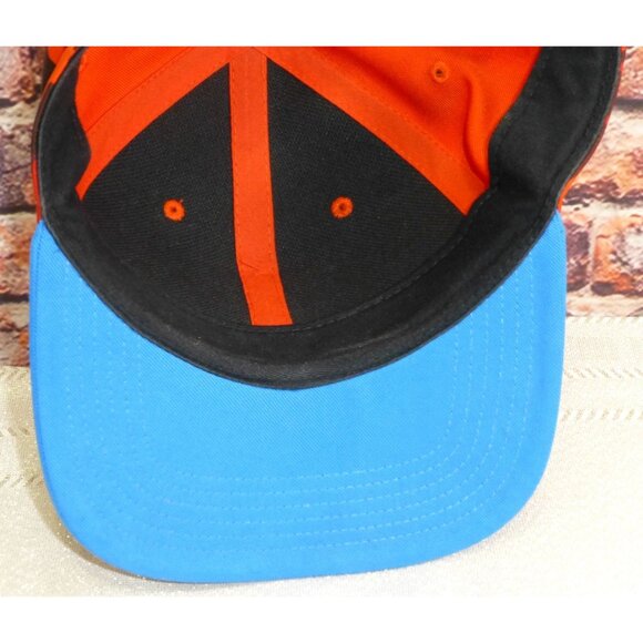 Nike Pro Snapback Hat Orange Camouflage Print With Blue Brim Adjustable Fit - Picture 5 of 6